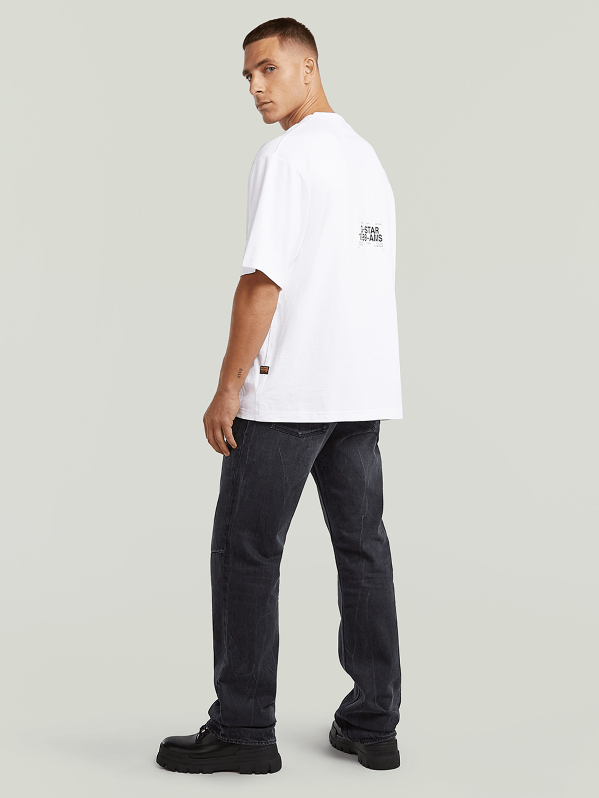 G-Star Raw Mens Badge Boxy R T-Shirt White