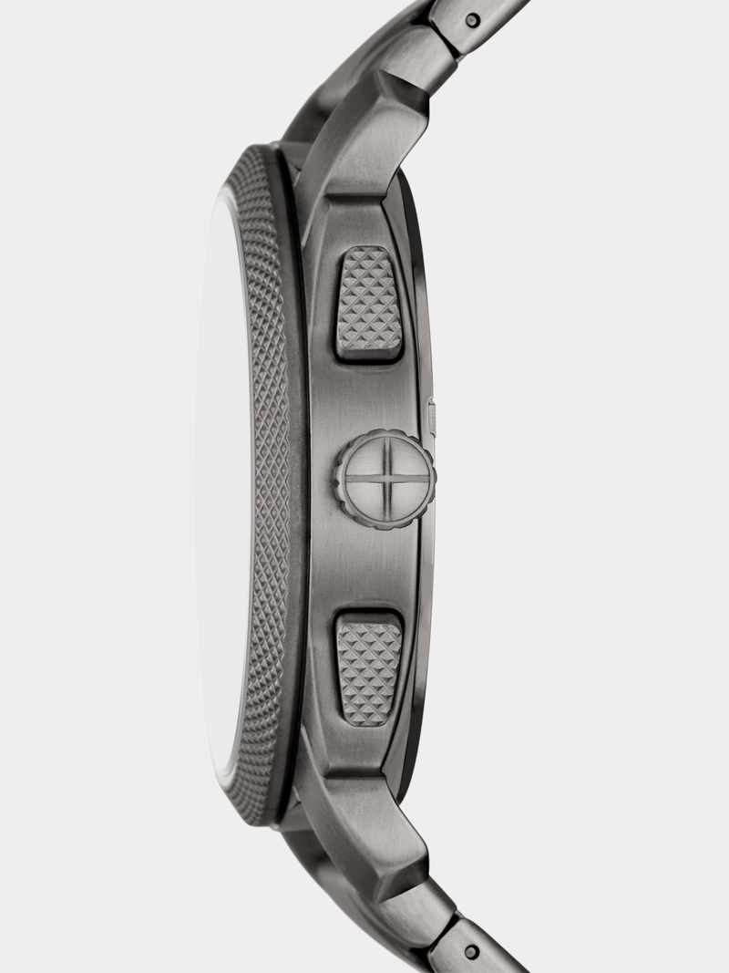 Fossil Mens Stainless Steel Machine Watch In Gunmetal