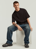 G-Star Raw Mens Badge Boxy T-Shirt In Dark Black