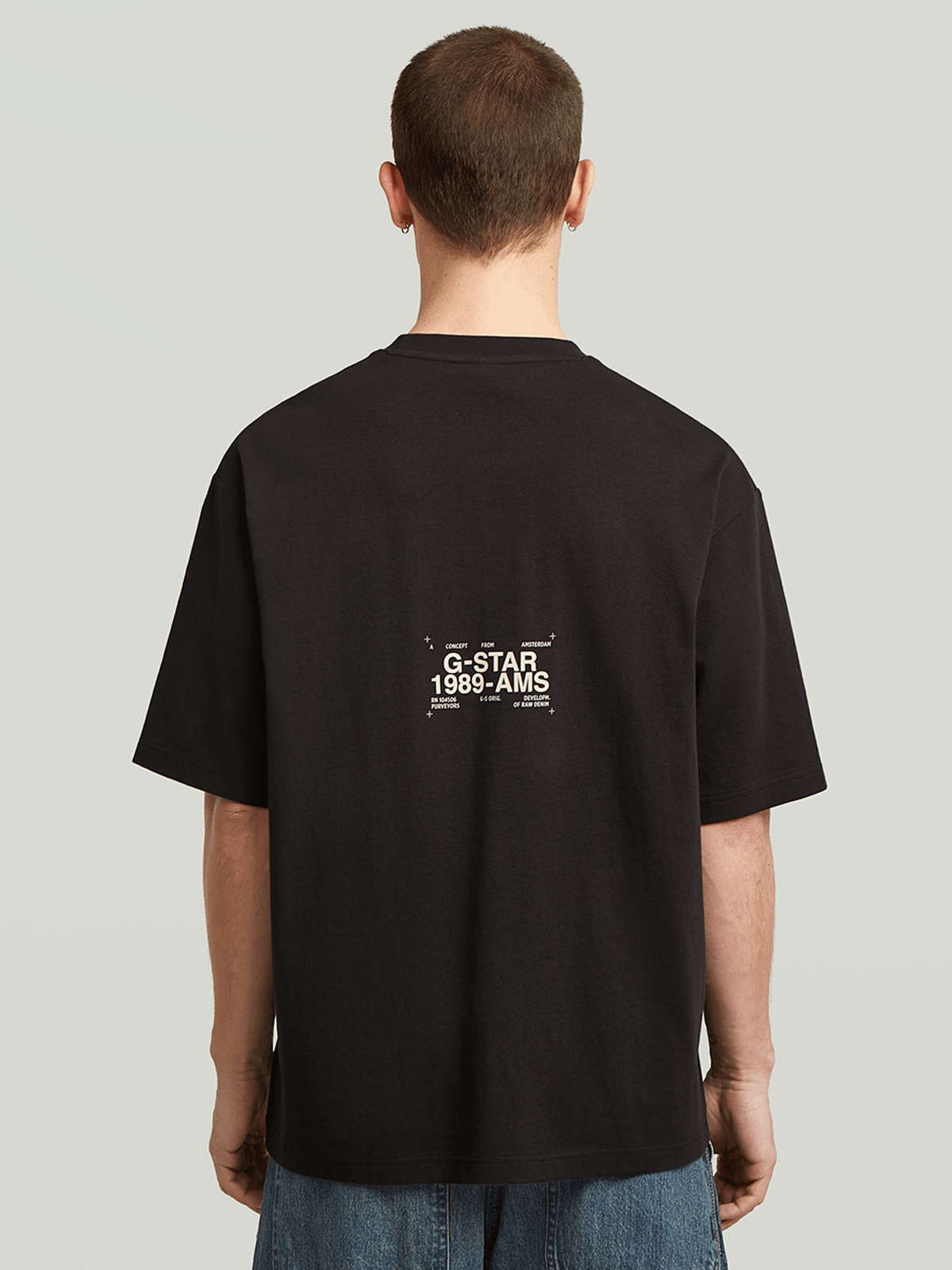 G-Star Raw Mens Badge Boxy T-Shirt In Dark Black