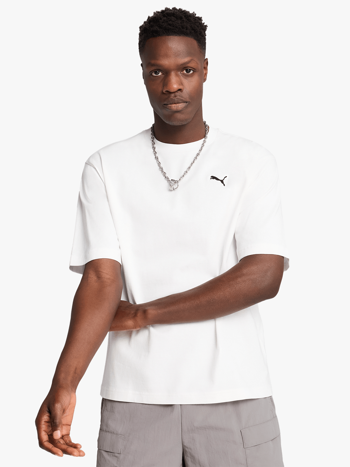 Puma Mens Essential Small Logo T-Shirt In White