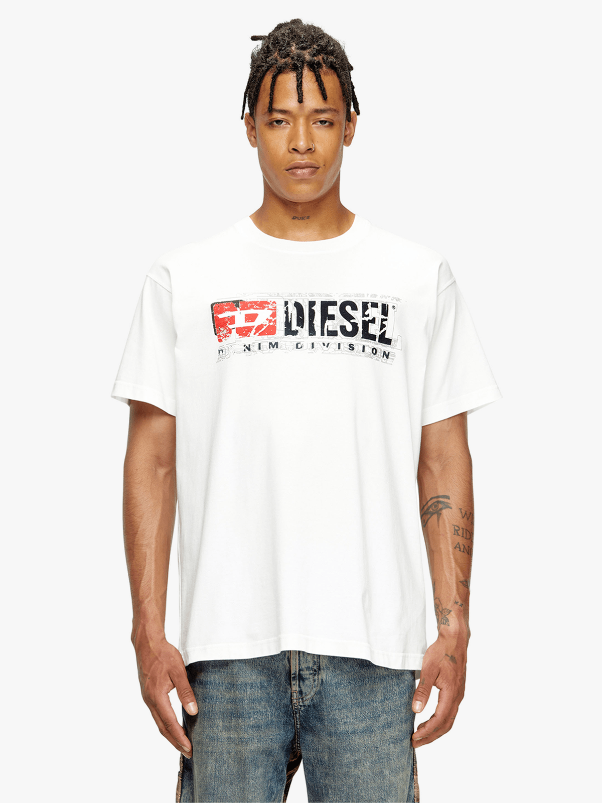 Diesel Mens T-Norm-T6 Regular T-Shirt In White