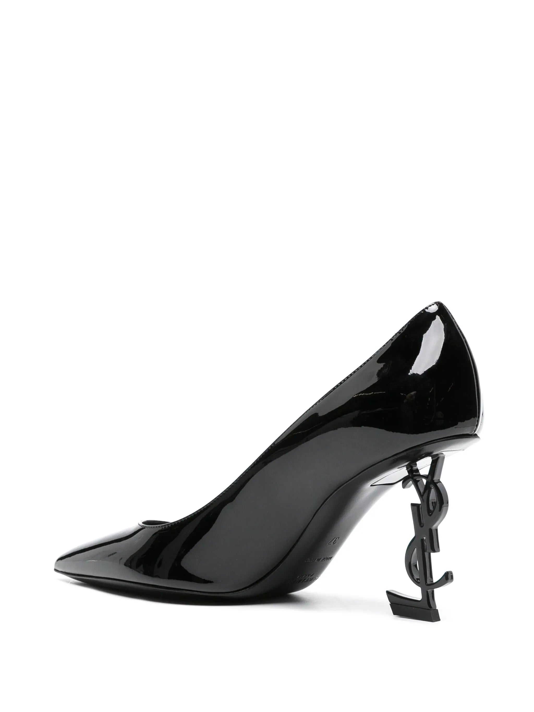 Saint Laurent Womens Opyum Pump In Patent Leather In Black