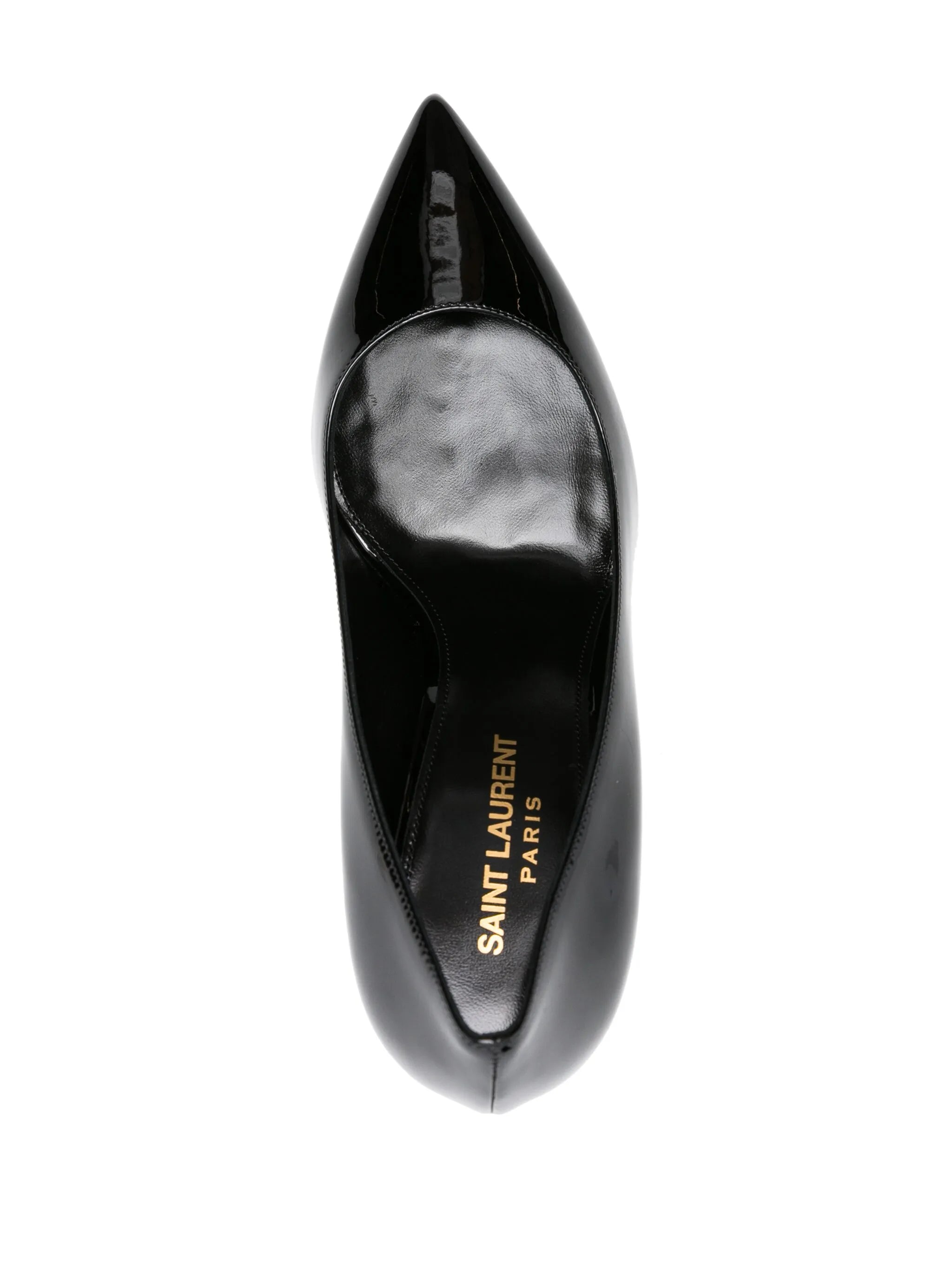 Saint Laurent Womens Opyum Pump In Patent Leather In Black