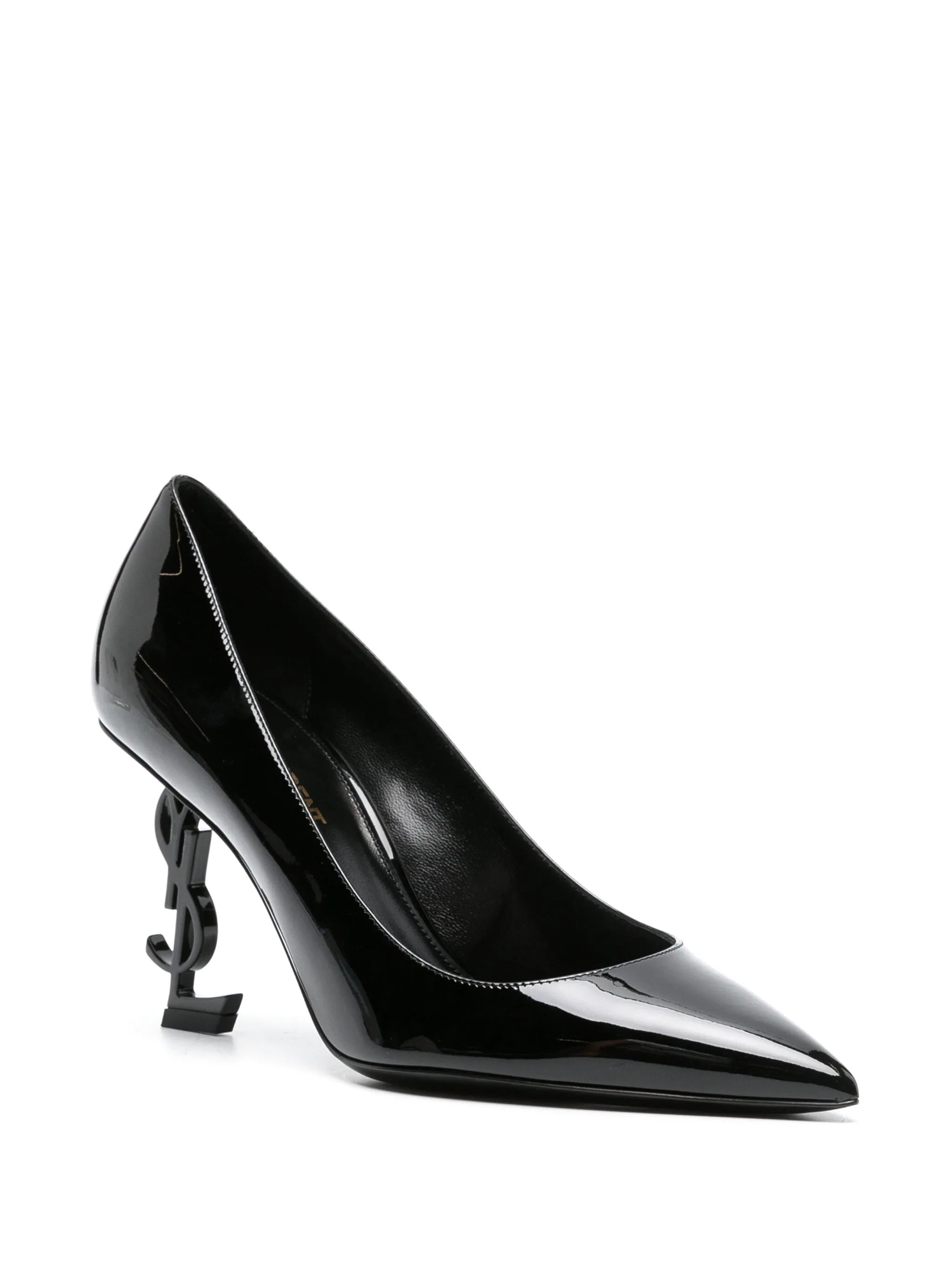Saint Laurent Womens Opyum Pump In Patent Leather In Black
