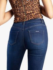 Sissy boy Ladies Mid-Waist Skinny Jeans In Dark Vintage