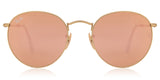 Ray-Ban Round Matte Gold Frame Rgld Mirror Lense