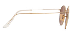 Ray-Ban Round Matte Gold Frame Rgld Mirror Lense