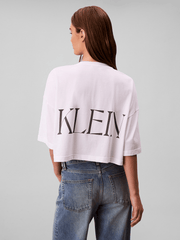 Calvin Klein Womens Graphic Cropped T-Shirt In Blush