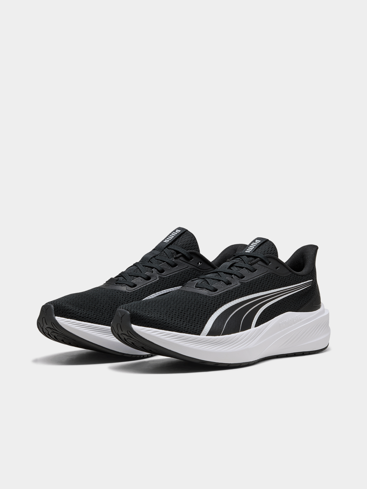 Puma Mens Dasher Lite Shoes In Black/White