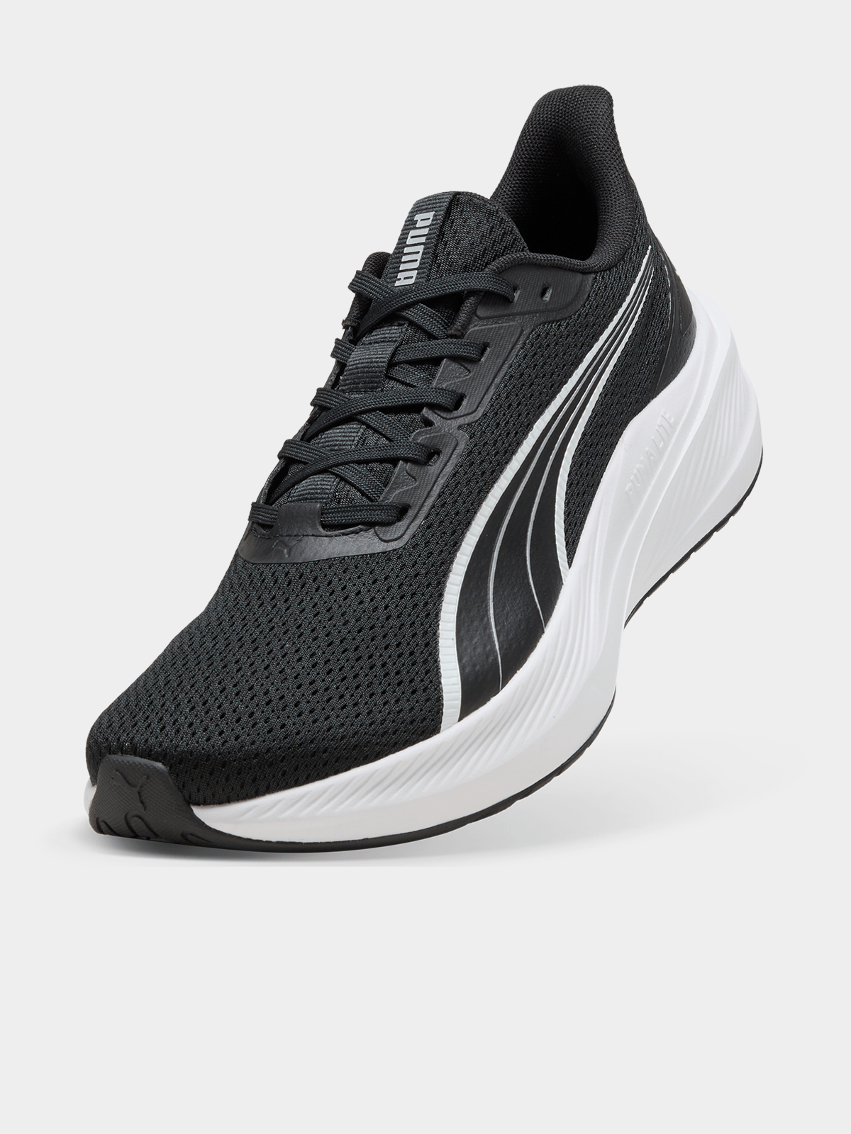 Puma Mens Dasher Lite Shoes In Black/White