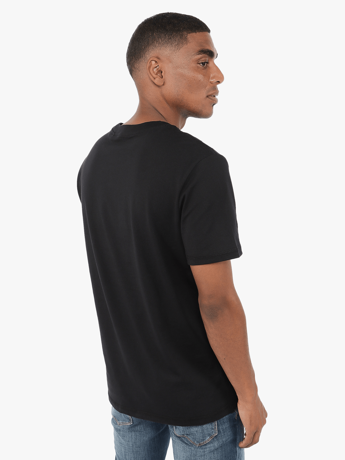 Guess Mens Aidy Cn Ss Tee Black