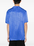 Just Cavalli 76Oal2Bt N0290 Vi Jacq Logo Snake  Shirt Blue