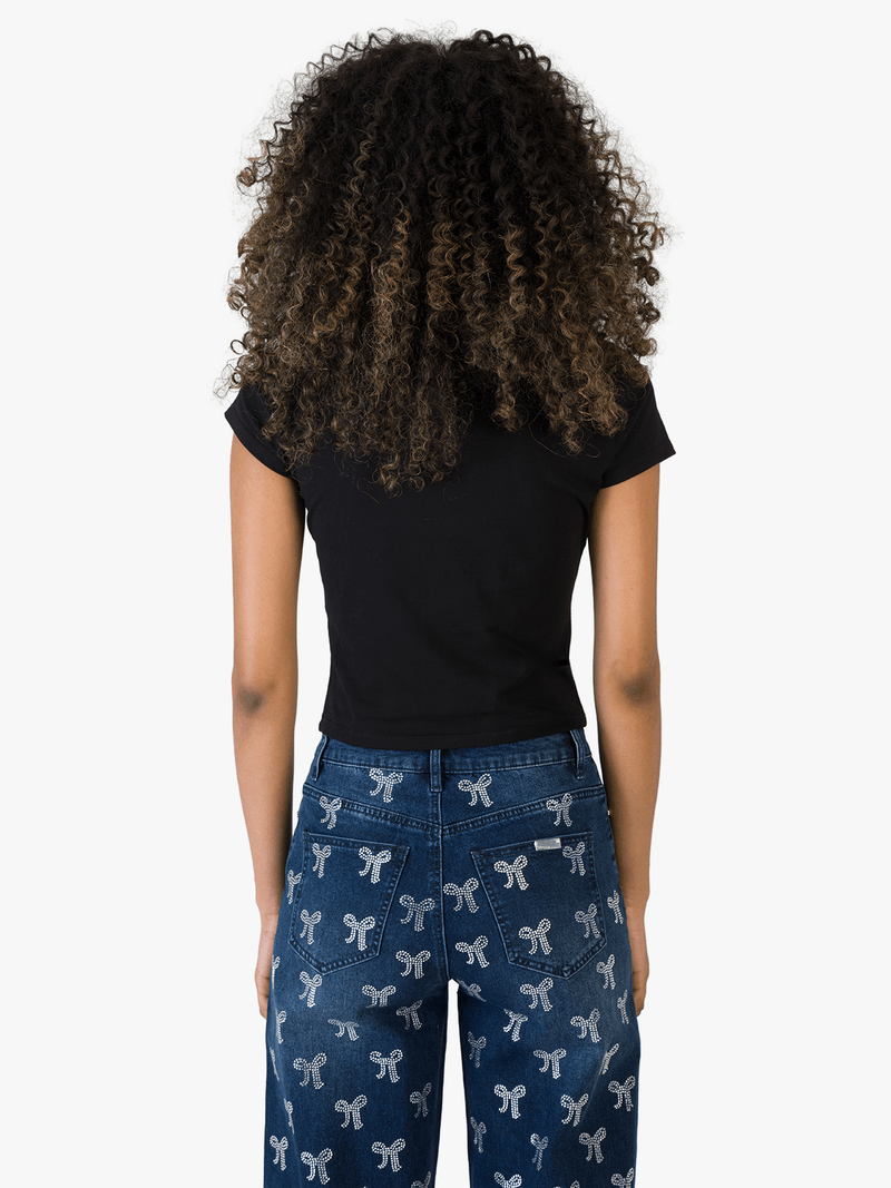 Sissyboy Womens T-shirt With Pearl Branded In Black