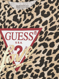 Guess Girls Leopard Midi Long Sleeve T-shirt