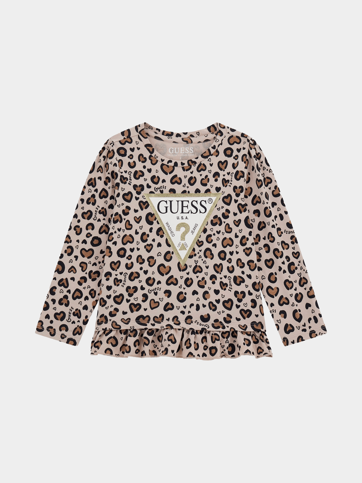 Guess Kids 2G Ls T Shirt Ashen Slate