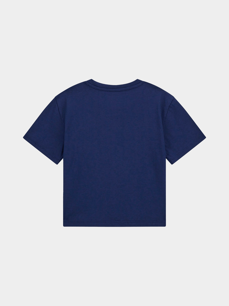 Guess Girls Crop Top T-shirt In Blue