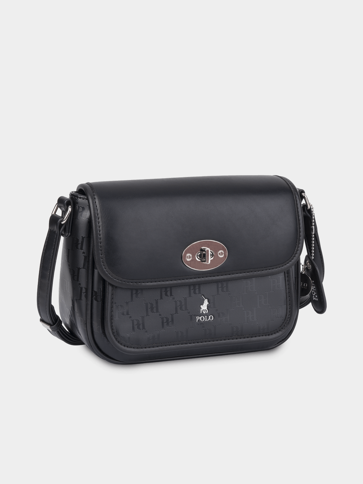 Polo Rockford Flapover Crossbody Bag In Black