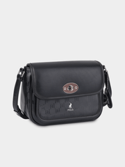 Polo Rockford Flapover Crossbody Bag In Black