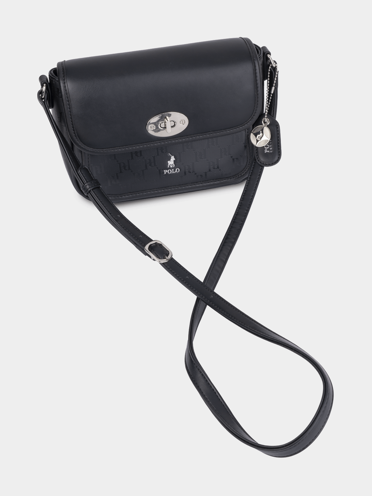 Polo Rockford Flapover Crossbody Bag In Black