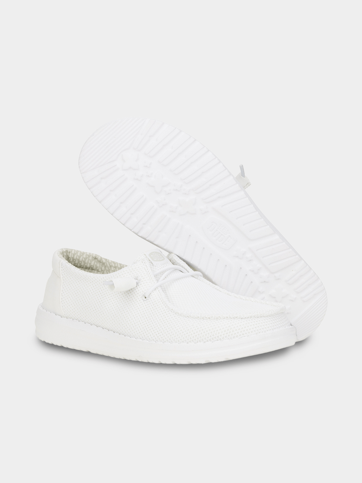 Hey Dude Ladies Wendy Strech Sox Shoes In White
