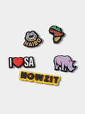 Crocs I Love SA Mix 5 Pack Plugs In Neutral