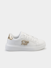 Sissyboy Ladies Pearl Sneakers with Satin Laces In White
