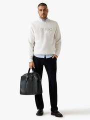 Guess Mens Cn Basic Sweatshirt In White
