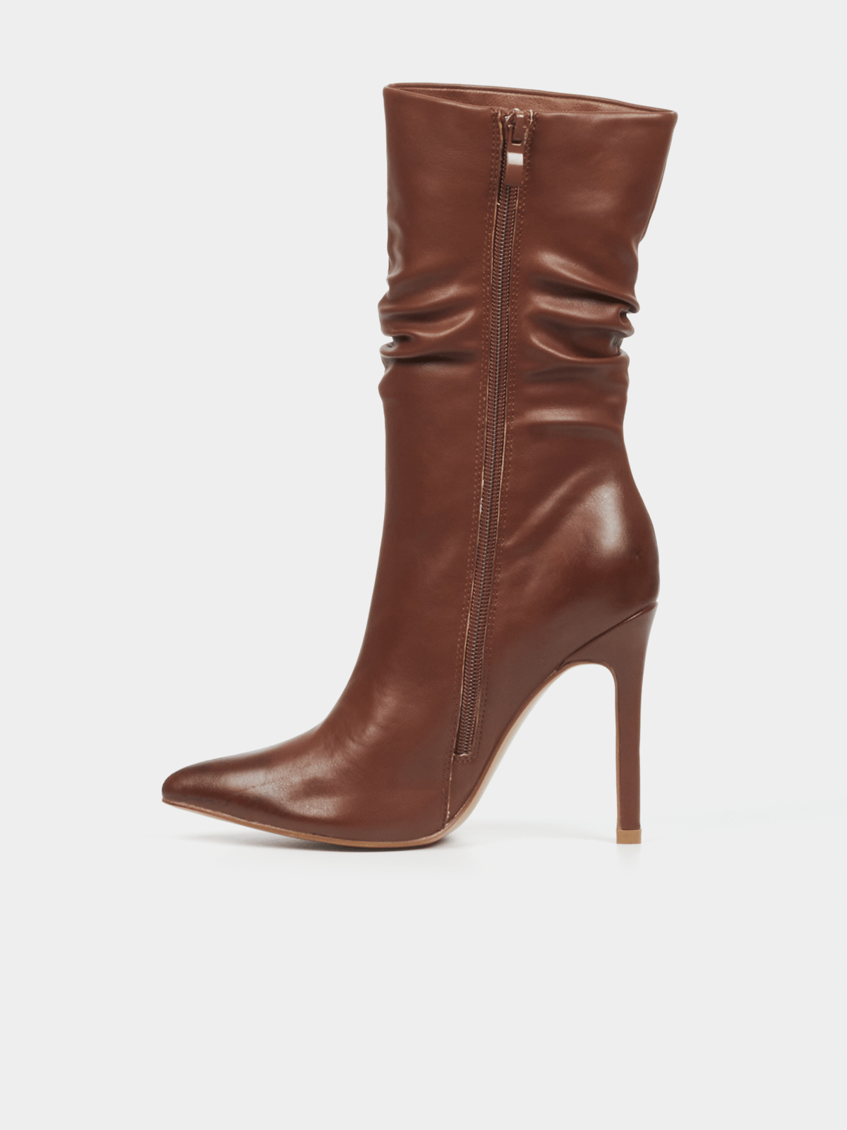 Miss Black Boss 3 Heel Boots In Brown