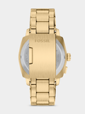 Fossil Mens Machine Stainless Steel Watch In Gold