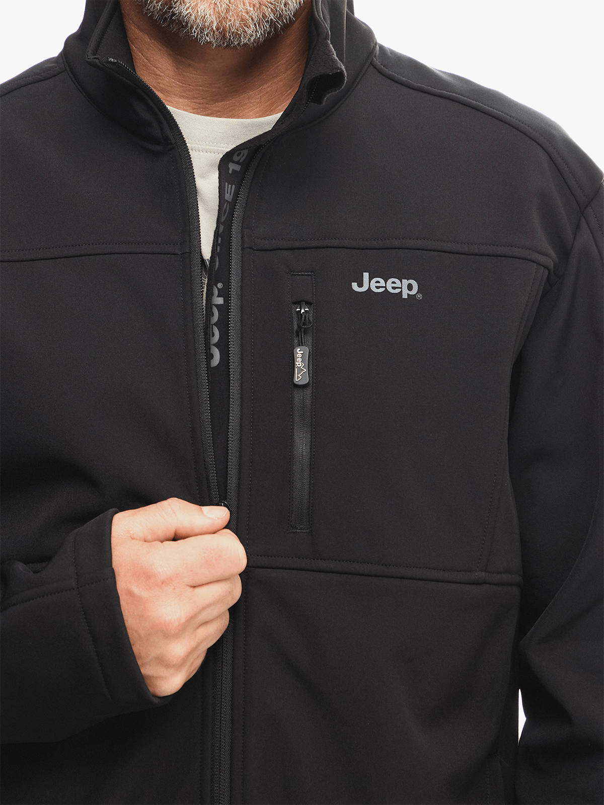 Jeep Mens Core Softshell Jacket Black