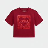 Guess Kids Older Girl Short Sleeve T-Shirt In Red