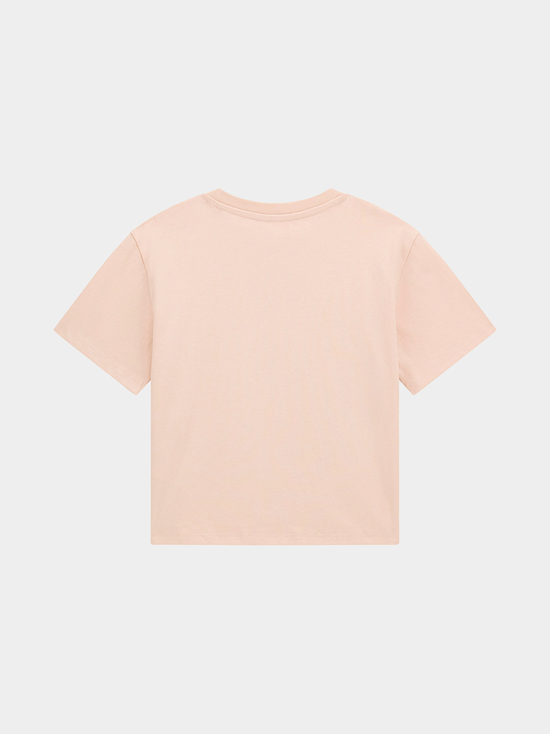 Guess Girls Crop Top T-shirt In Pink