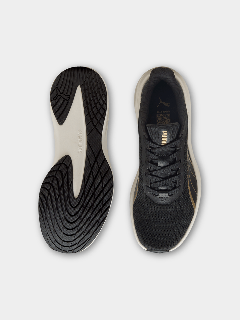Puma Dasher Lite Womens Shoes In Black & Gold