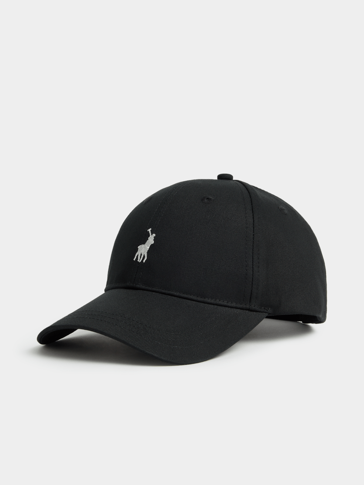 Polo Mens 6 Panel  Classic Peak Cap In Black