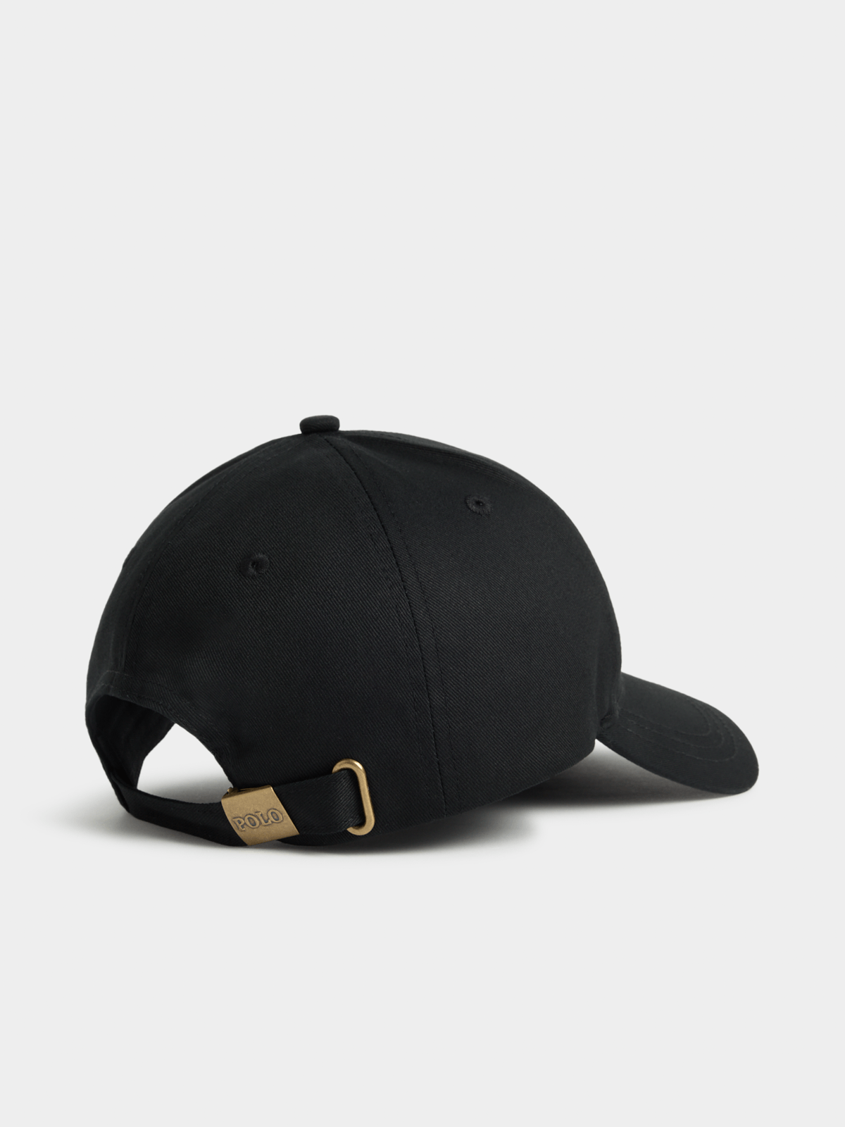Polo Mens 6 Panel  Classic Peak Cap In Black