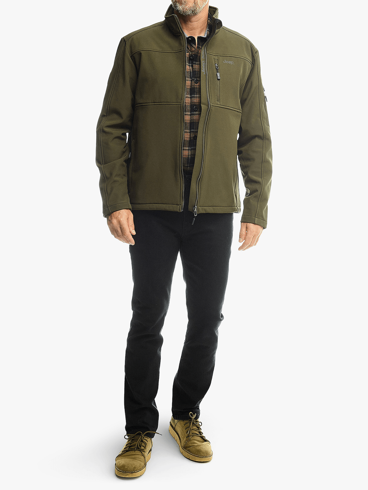 Jeep Mens Core Softshell Jacket Olive