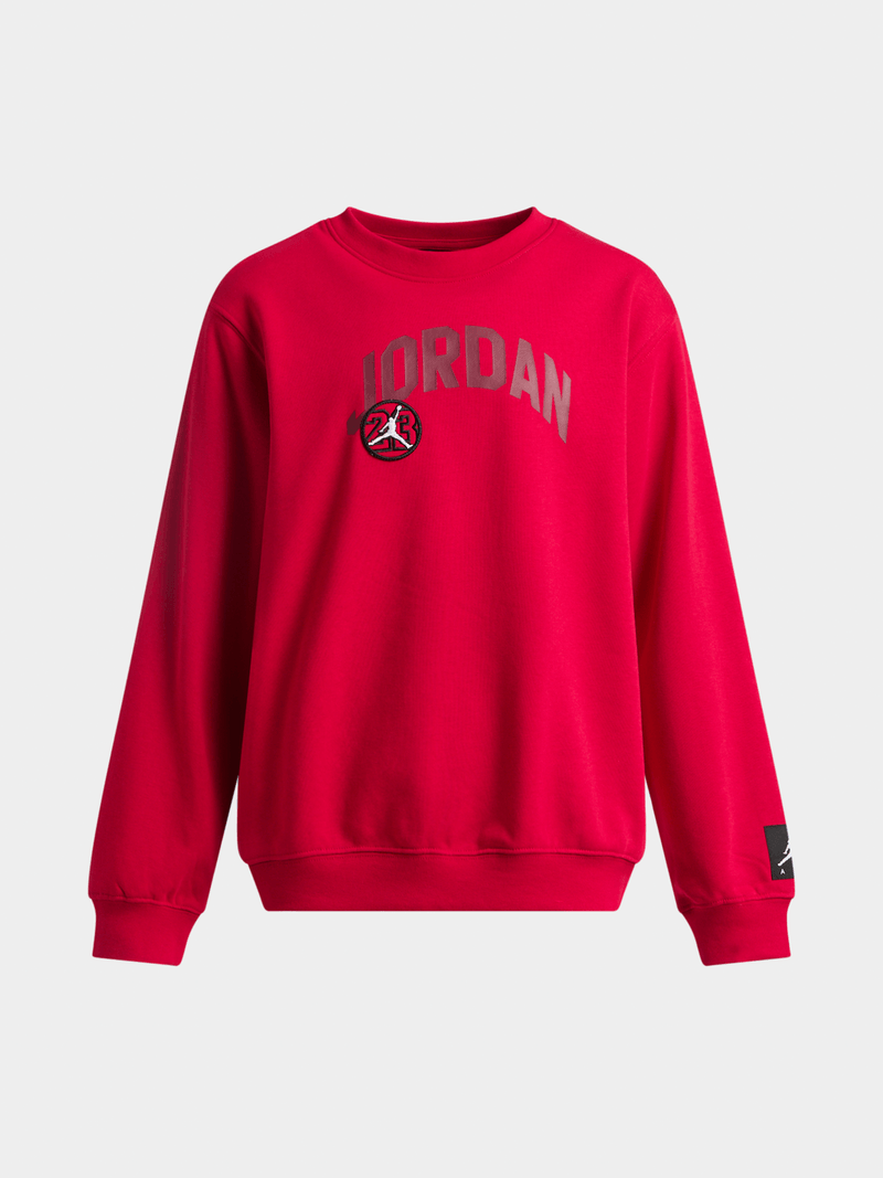Jordan Boys MJ Dynasty Crew Neck Sweatshirt In Red