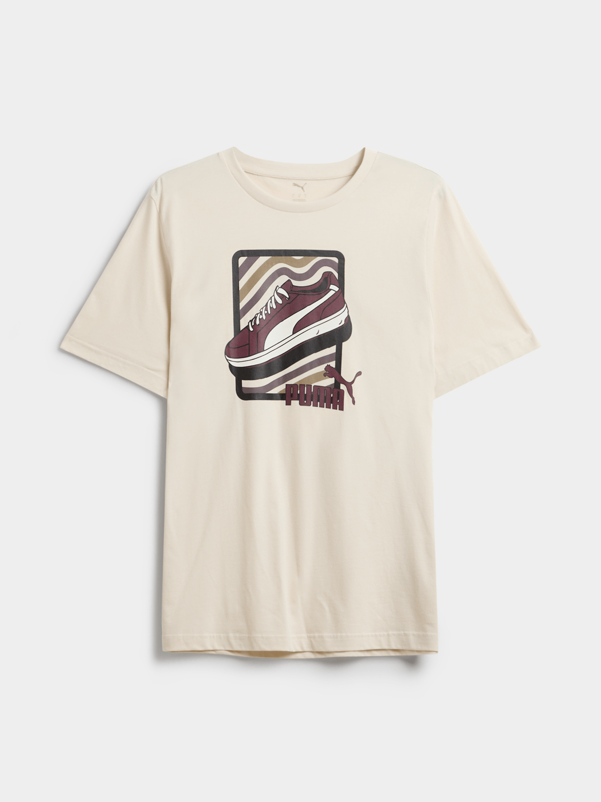 Puma Mens Graphic Sneaker Logo T-Shirt In Alpine Snow