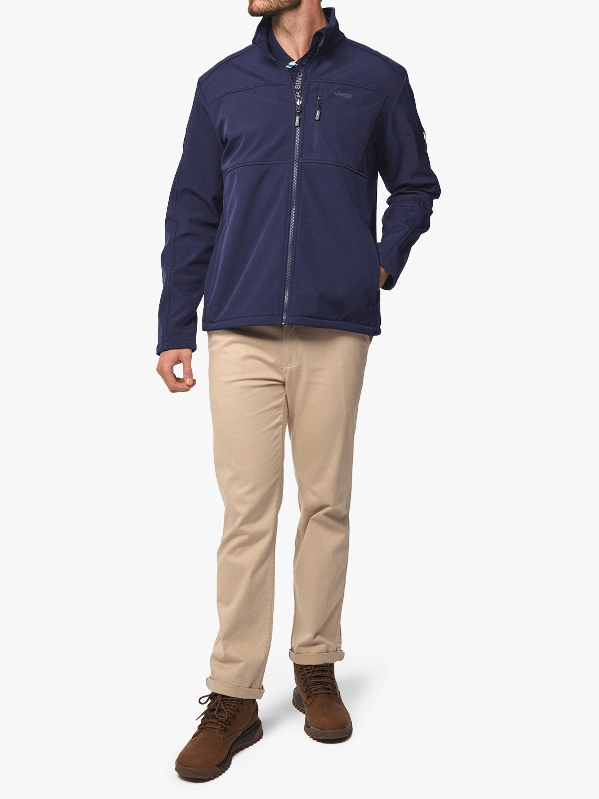 Jeep Mens Core Softshell Jacket Navy