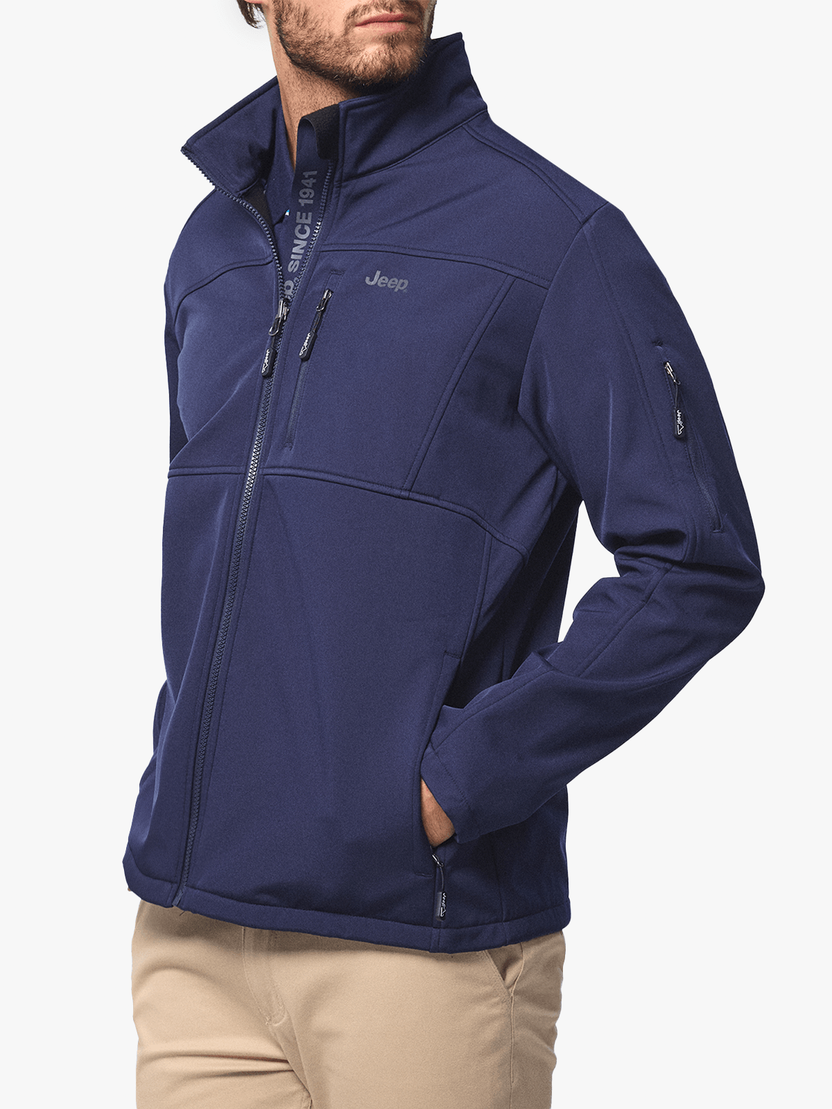 Jeep Mens Core Softshell Jacket Navy