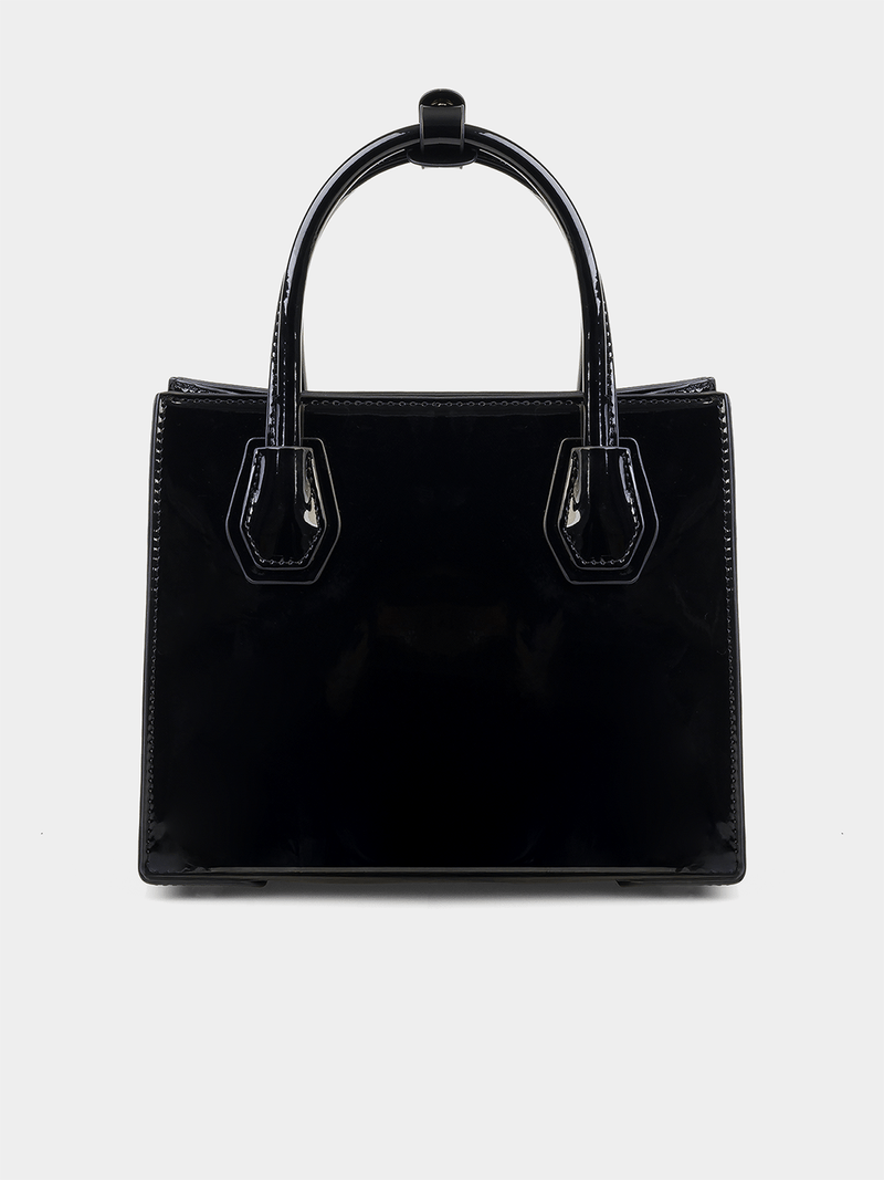 Sissy boy Womens Miriam Tote Bag With Patent Fabric In Black