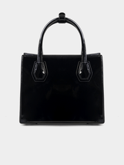 Sissy boy Womens Miriam Tote Bag With Patent Fabric In Black
