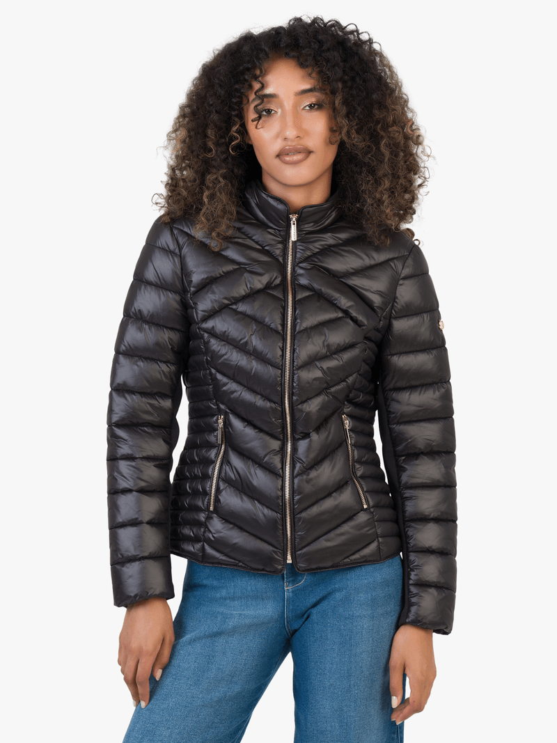 Sissy boy Womens Cropped Puffer Jacket Ravilla In Black