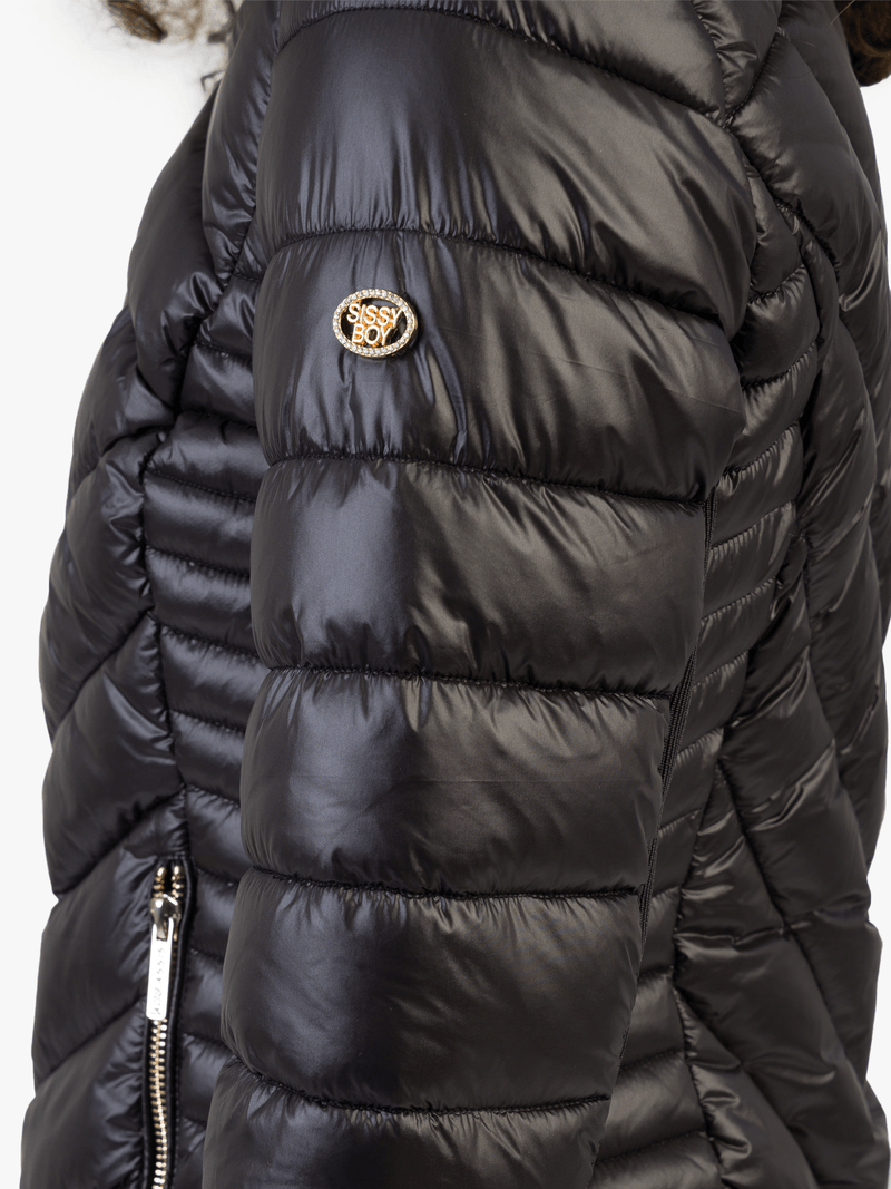 Sissy boy Womens Cropped Puffer Jacket Ravilla In Black