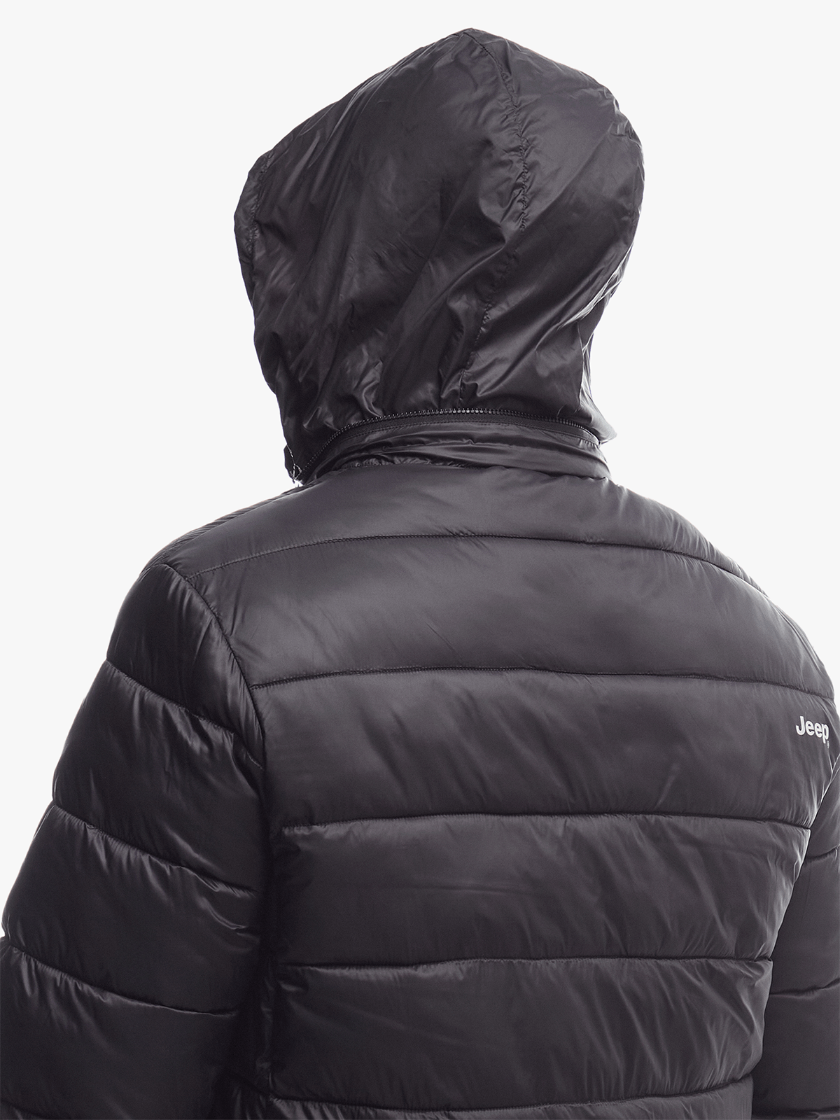 Jeep Mens Core Long Sleeve Puffer Jacket Black