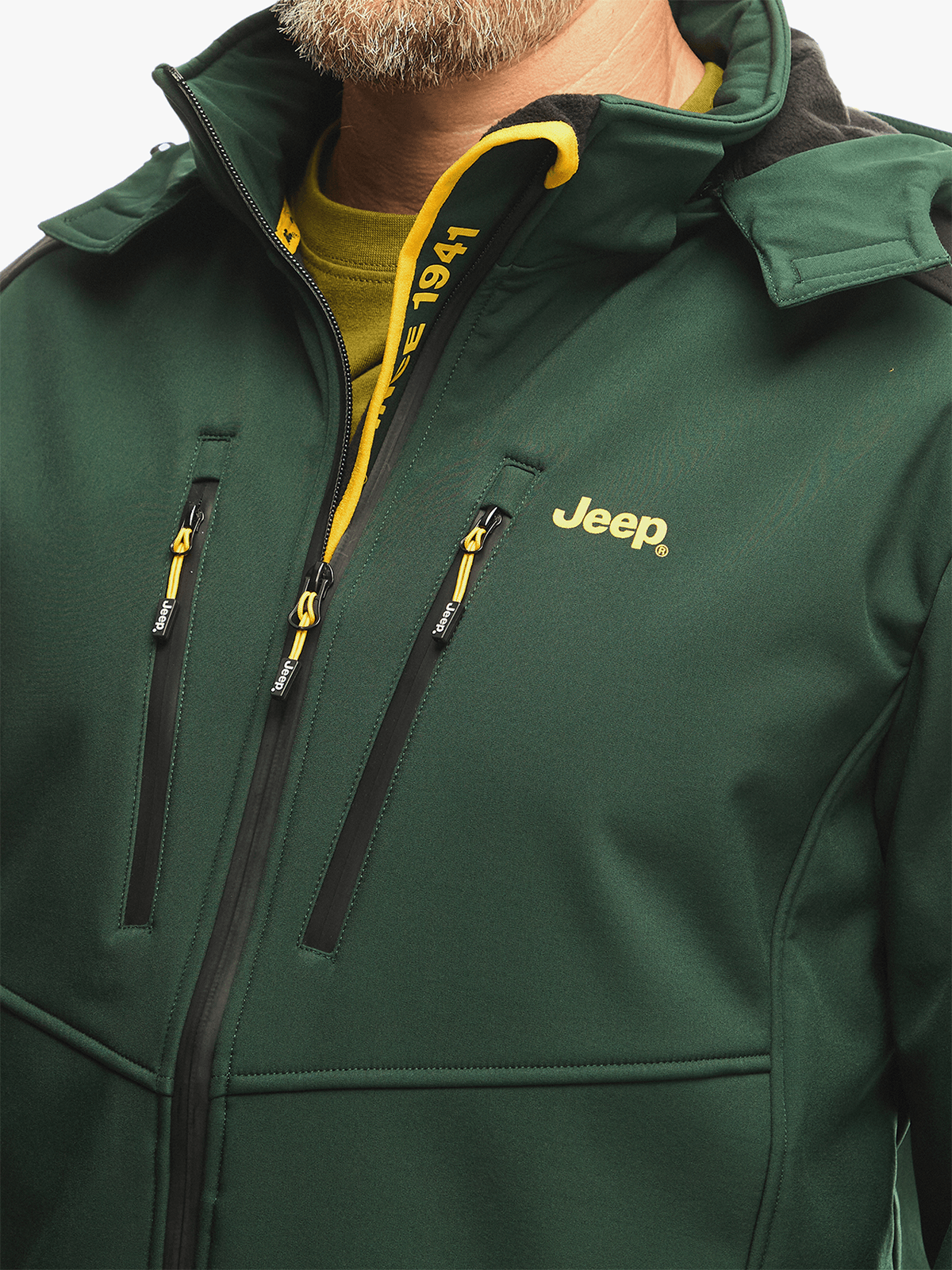 Jeep Mens Supporters Softshell Jacket Green