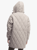 Jeep Womens Longer Length Puffer Jacket In Khaki