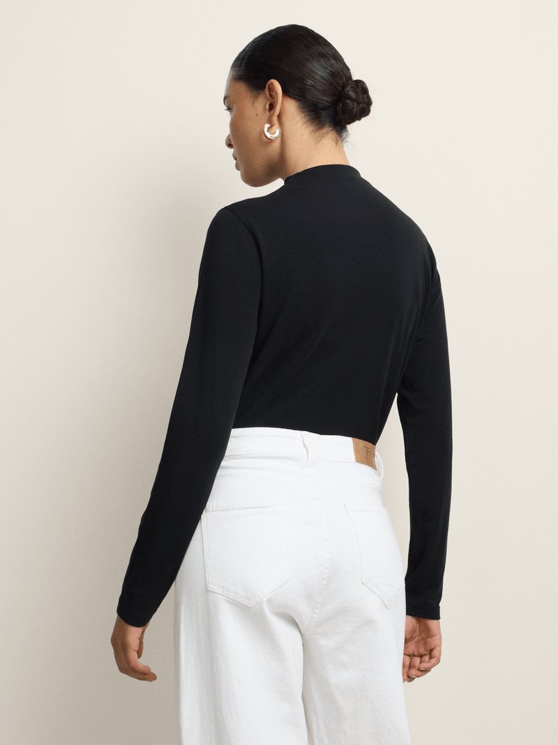 Polo Womens Dani Long Sleeve Second Skin T-shirt In Black