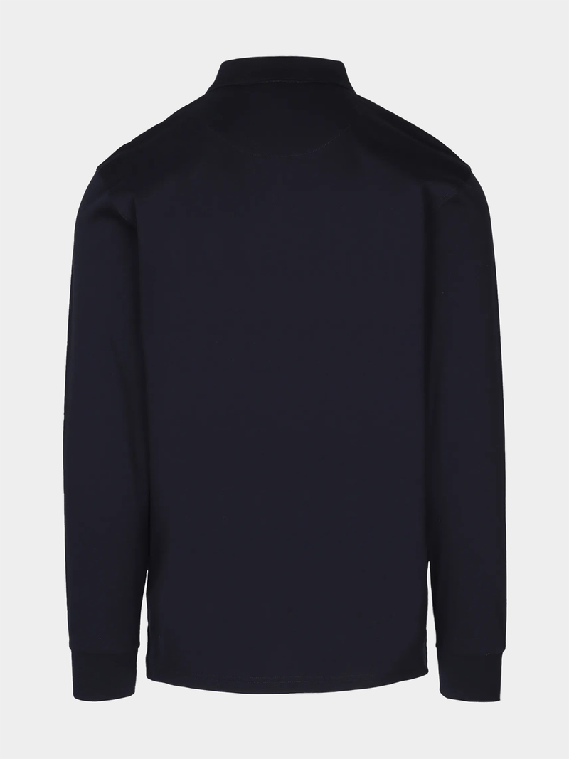 Pringle Mens Donald Long Sleeve Golfer In Navy